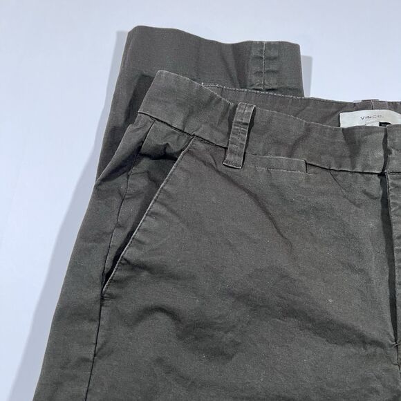 Vince Brown Cotton Twill Straight Chino Pants Trousers Women's Size 6 - Picture 7 of 11